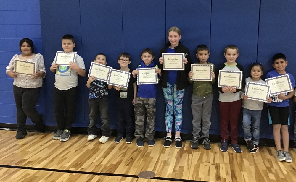 Kindergarten - 4th Grade Students of the Month