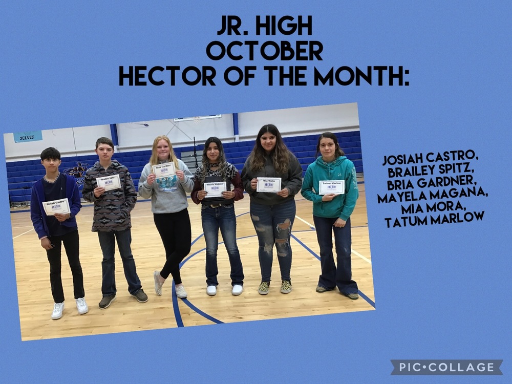 Jr. High October HECTOR of the Month