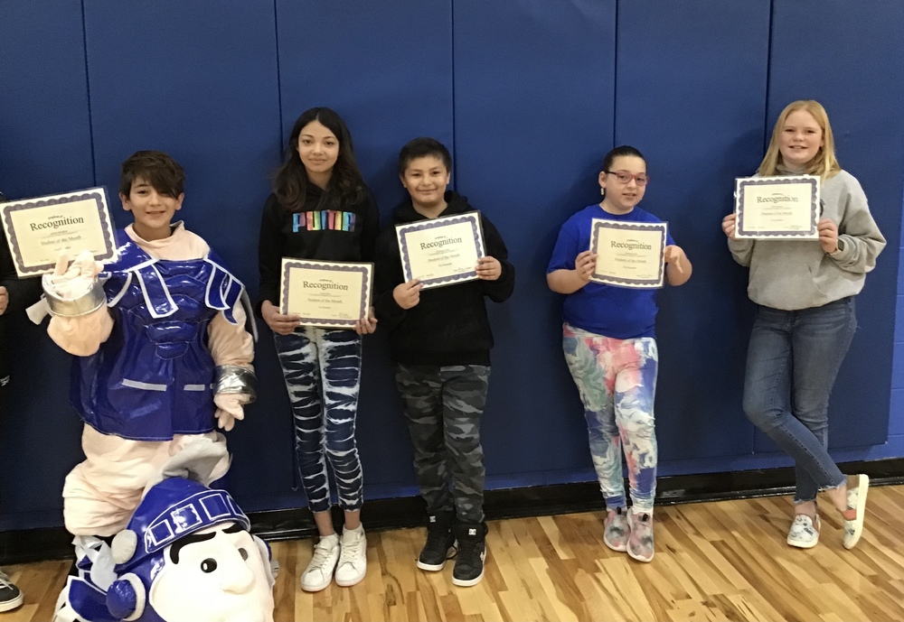 5th-6th Students of the month for November